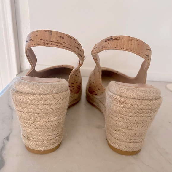 NWOT Cole Haan Cloudfeel Espadrille Wedge Slingback Cork-Natural Linen - Picture 7 of 13